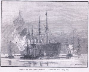 Aankomst van de Great Eastern in Trinity Bay 1866 AD door Charles William Wyllie